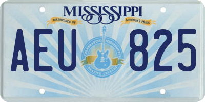 MS license plate AEU825