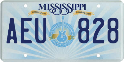 MS license plate AEU828