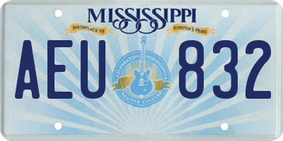 MS license plate AEU832