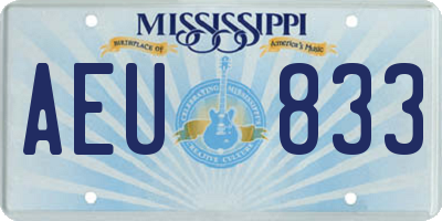 MS license plate AEU833
