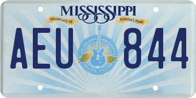 MS license plate AEU844