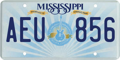 MS license plate AEU856