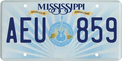 MS license plate AEU859
