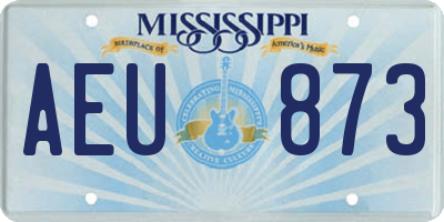 MS license plate AEU873