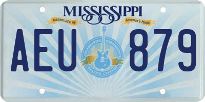 MS license plate AEU879