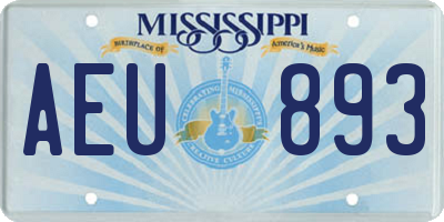 MS license plate AEU893