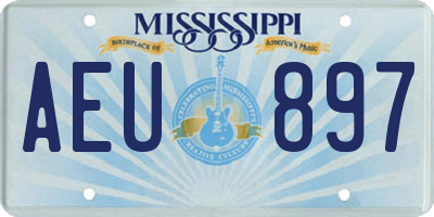 MS license plate AEU897