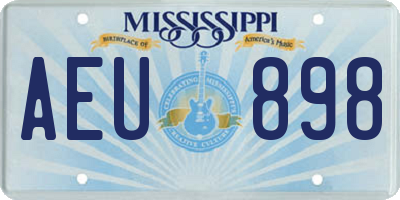 MS license plate AEU898