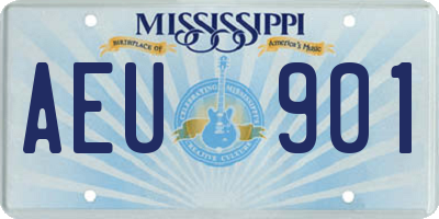 MS license plate AEU901