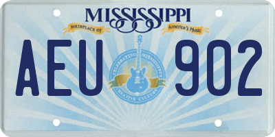 MS license plate AEU902