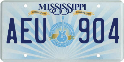 MS license plate AEU904