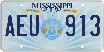 MS license plate AEU913