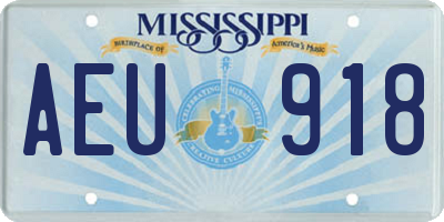 MS license plate AEU918