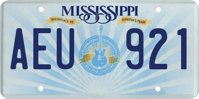 MS license plate AEU921