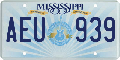 MS license plate AEU939