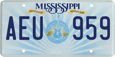MS license plate AEU959