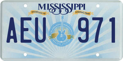 MS license plate AEU971