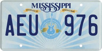 MS license plate AEU976