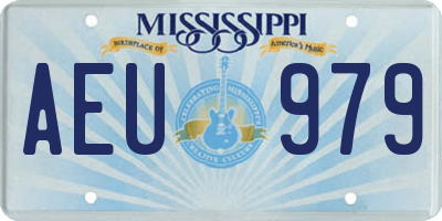 MS license plate AEU979