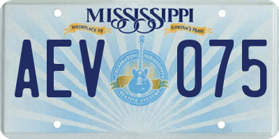 MS license plate AEV075