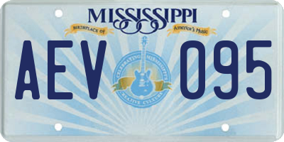 MS license plate AEV095