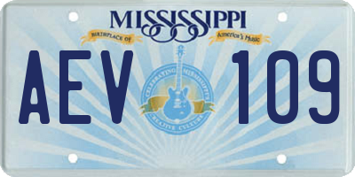 MS license plate AEV109