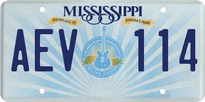 MS license plate AEV114