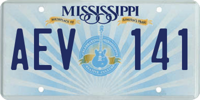 MS license plate AEV141