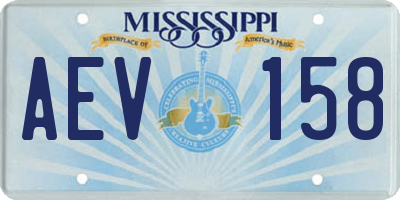 MS license plate AEV158