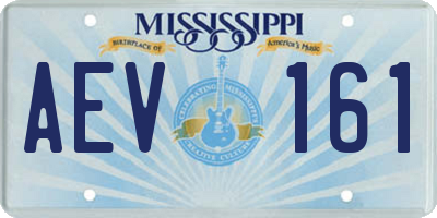 MS license plate AEV161