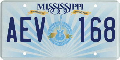 MS license plate AEV168