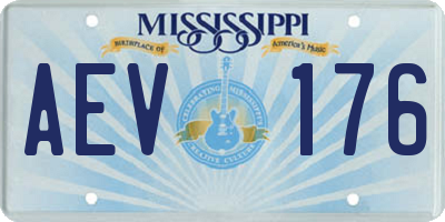 MS license plate AEV176