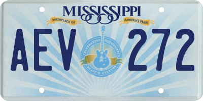 MS license plate AEV272