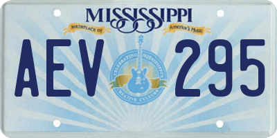 MS license plate AEV295