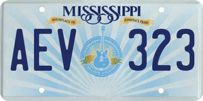MS license plate AEV323