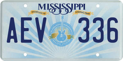 MS license plate AEV336