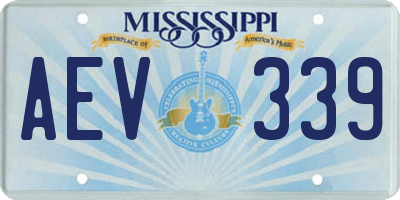 MS license plate AEV339