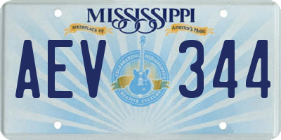MS license plate AEV344