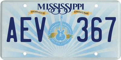 MS license plate AEV367