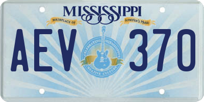 MS license plate AEV370