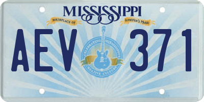 MS license plate AEV371