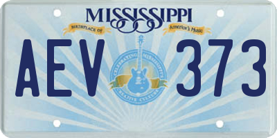 MS license plate AEV373