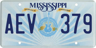 MS license plate AEV379