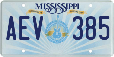 MS license plate AEV385