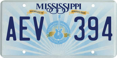 MS license plate AEV394