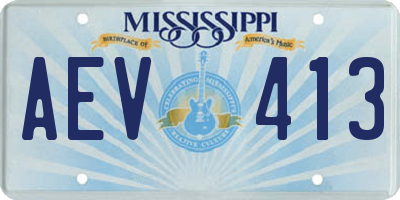 MS license plate AEV413