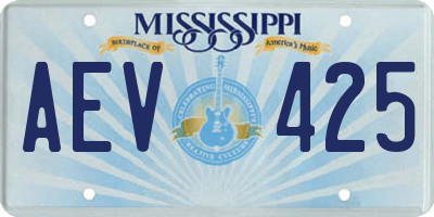 MS license plate AEV425