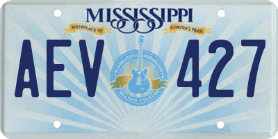 MS license plate AEV427