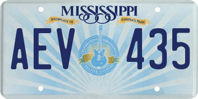 MS license plate AEV435
