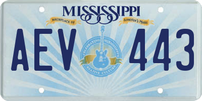 MS license plate AEV443